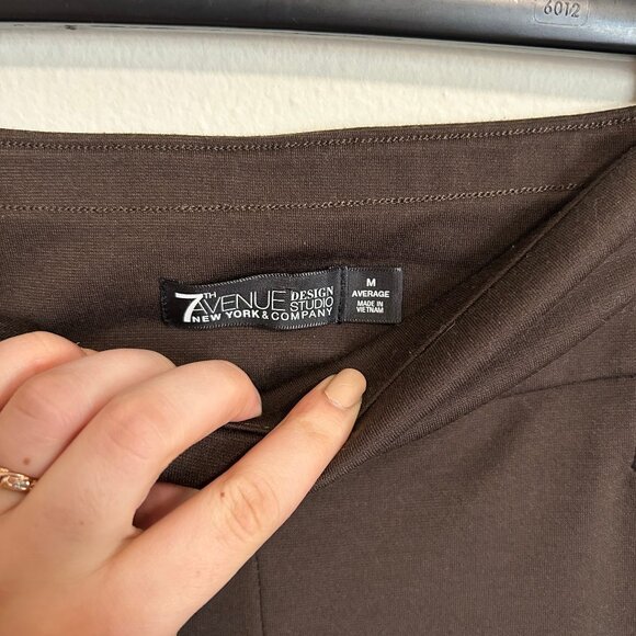 Chocolate brown slacks straight leg mid rise size M (average) EUC - Picture 2 of 4